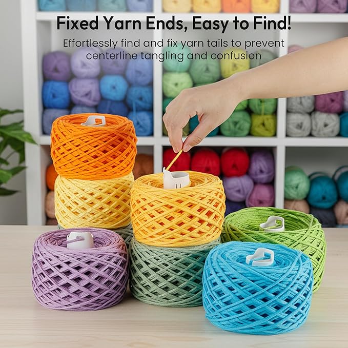 Etcokei 18pcs Yarn Ball Tube for Etcokei Electric Yarn Winder M1, Reusable ABS Yarn Cake Tube for Neat Storage & Tangle-Free Knitting/Crocheting Accessories