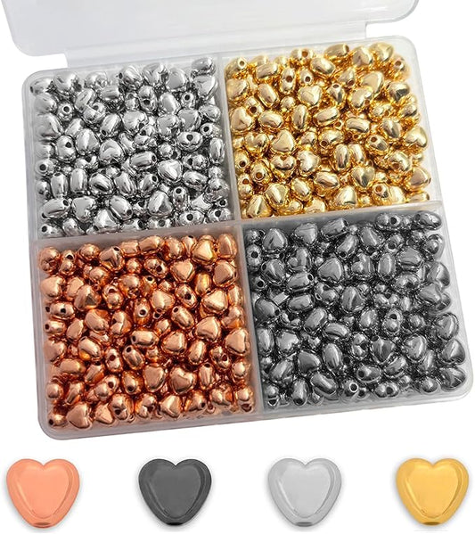 ZSFLZS 800pcs 6mm Heart Spacer Beads for Bracelets Making, Heishi Polymer Flat Disc Spacer Bead for Jewelry Making, Spacer Beads for Bracelets Clay Beads for Jewelry Making