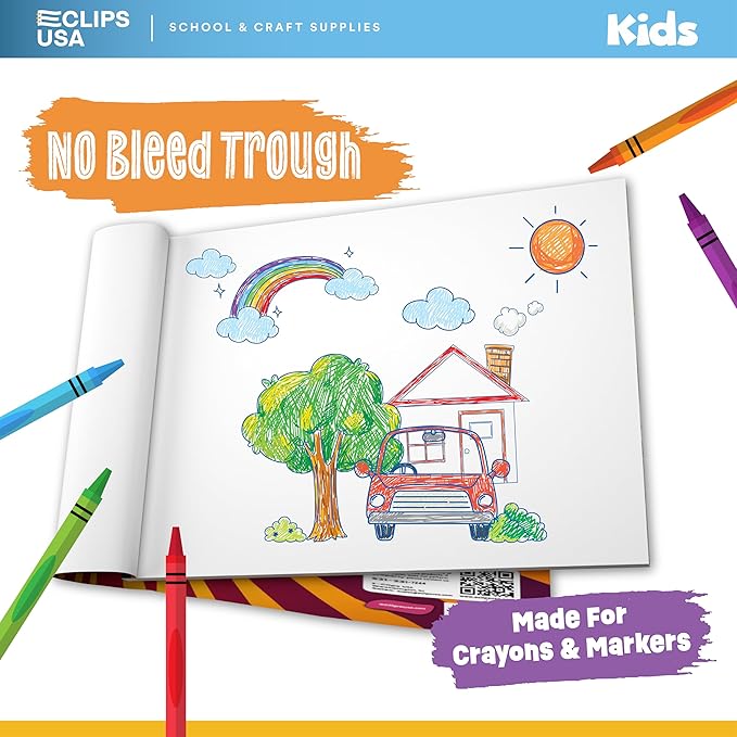 Sketch Book for Kids, Drawing Pad for Kids, Drawing Paper, Sketch Pad for Kid, Sketchbook for Kid (9 x 12, 40 Sheets) (12)