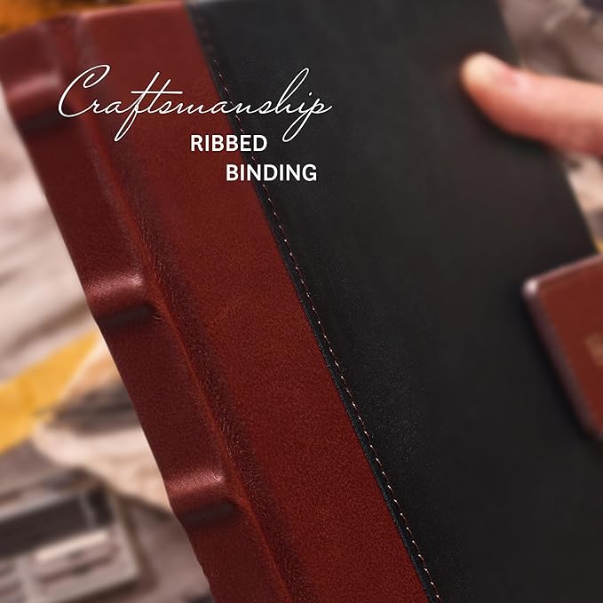 Luxury Leather Sketchbook, Hardcover Drawing Notebook, Pen Loop/Magnetic Closure, Acid Free 150gsm Thick Paper, Full Grain Leather Artisan Collection by Leatherpress (9.3” x 7.8” x .9”)