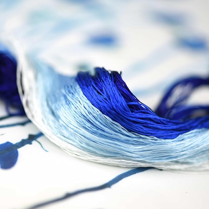 Natural 100% Silk Thread, Handmade Embroidery Thread Silk Floss 14 Colors 110m Each (70)