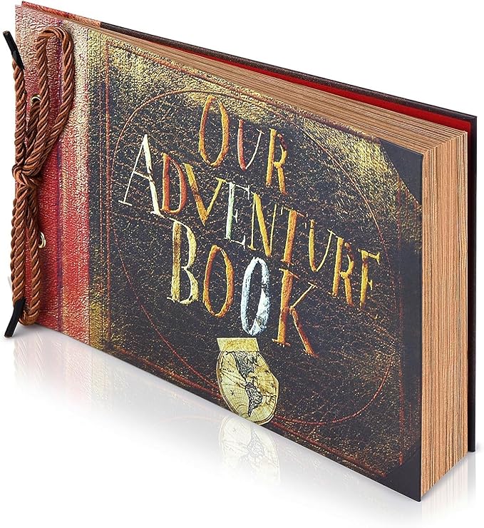 Adventure Book Handcrafted Diary Photo Scrapbook,Tailored for Preserving Cherished Moments,Gift for Couples' Anniversaries,Weddings,Globetrotters,Birthdays,Christmas & Note-taking Gifts