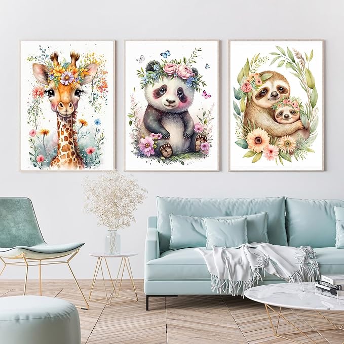 Meothan 6 Pack Diamond Painting Kits, Animal Diamond Art Kits for Adults Full Drill Diamond Paintings Kits for Adults Beginners DIY Animal Diamond Painting Set Gem Art Wall Decor 9.8x13.8inch