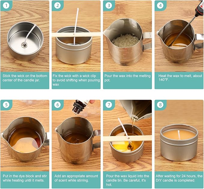 Haccah Complete Candle Making Kit,Candle Making Supplies,DIY Arts and Crafts Kits for Adults,Beginners,Including Wax, Wicks, 6 Kinds of Scents,Dyes,Melting Pot,Candle tins