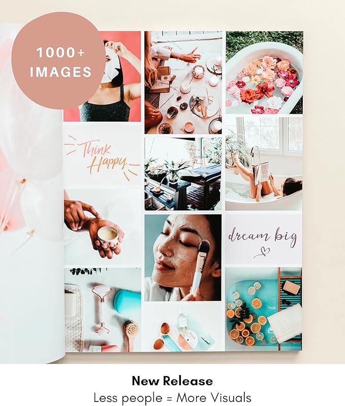 Lamare Vision Board Book - 1000+ Aesthetic Vision Board Images & Motivational Quotes, Vision Board Supplies, Vision Board Kit, Collage Book for Manifestation, Self Care & Goal Setting