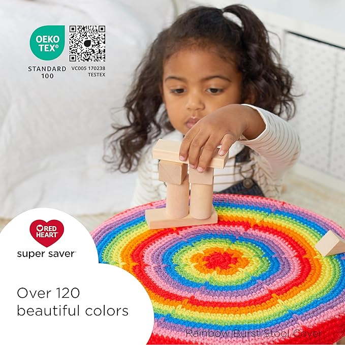 Red Heart Super Saver Jelly Bean Yarn - 3 Pack of 141g/5oz - Acrylic - 4 Medium (Worsted) - 236 Yards - Knitting/Crochet