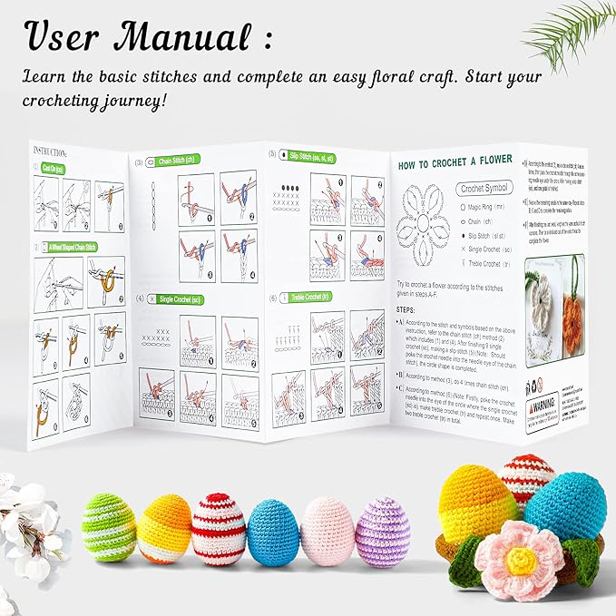 20 Large Acrylic Yarn Skeins-105 PCS Crochet Kit with Hooks Yarn Set, Premium Bundle Includes 2000 Yards Yarn Balls, Needles, Accessories, Ideal Starter Pack for Adults Beginner Professionals