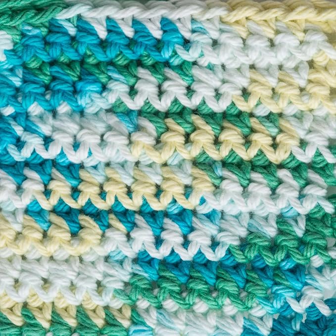 Lily Sugar'n Cream 100% Cotton Yarn 6-Pack Bundle with Bella's Crafts Stitch Markers (Ombre Mix 3)