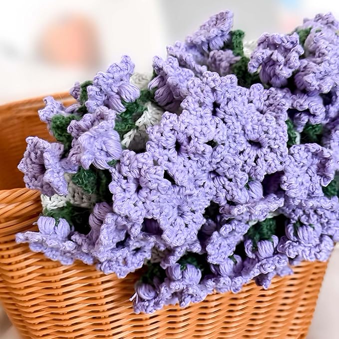 THMINS Beginner Crochet Kit – DIY Floral Blanket with Hook, Pattern & Step-by-Step Video Tutorial, Easy Craft Gift for Women, Christmas/Birthday (LightYellow)