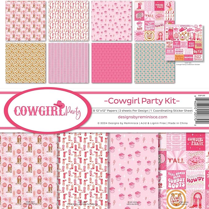 Reminisce Cowgirl Party Scrapbook Collection Kit