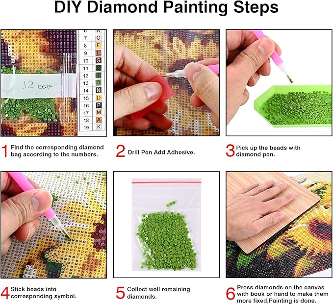 KTHOFCY 5D DIY Diamond Painting Kits for Adults,Tropical Beach Sunset View Full Drill Embroidery Cross Stitch Crystal Rhinestone Paintings Pictures Arts Wall Decor Painting Dots Kits 11.8X15.7 inch