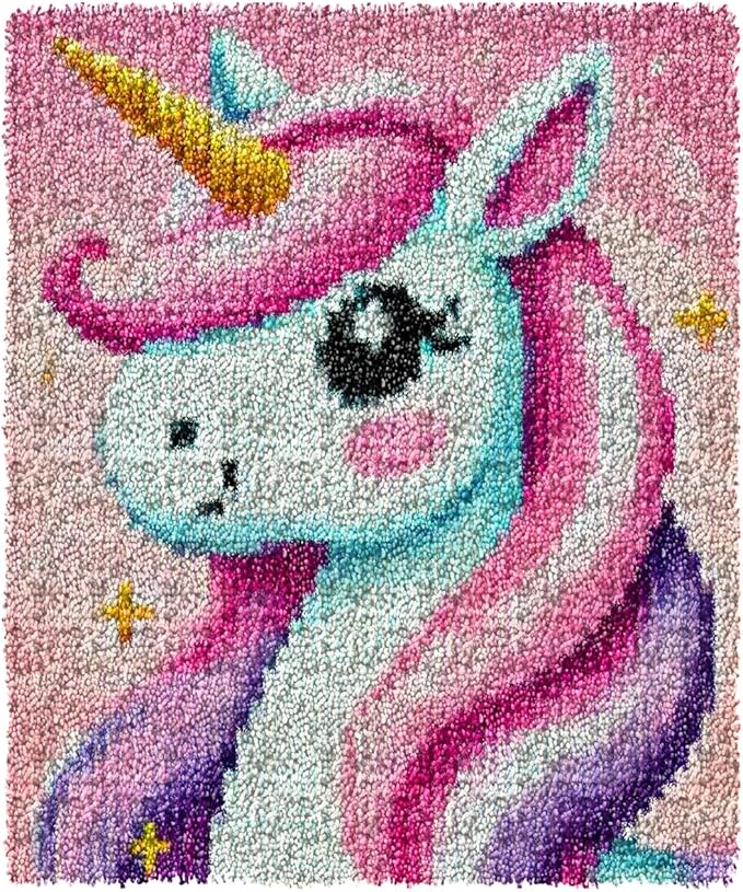 YOOTOM Latch Hook Kits for Adult Beginners,Wall Hanging Embroidery Latch Hook Rug 20x15in with Pre-Printed Canvas, Home Sofa Decor
