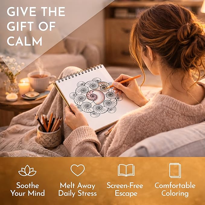 Premium Zodiac Mandala Coloring Book for Adults – 50 Astrology Designs – 180gsm Thick Bleed-Proof Paper, Spiral Bound Lay-Flat, Perforated – Frameable Art, Horoscope Gifts for Women, Star Signs