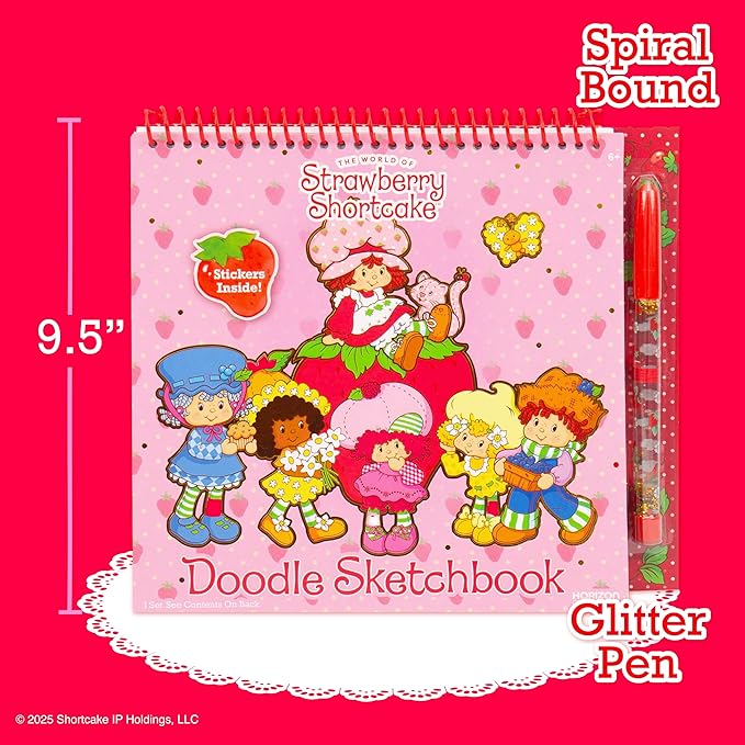 Strawberry Shortcake Doodle Sketchbook, 20-Page Cute & Small Sketchbook, Cute Coloring Book, Strawberry Shortcake Accessories and Toys, Strawberry Shortcake Coloring Book