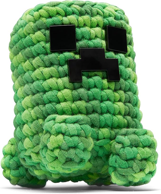 The Woobles Minecraft Crochet Kit – Beginner Crochet Kit for Adults, Easy Knitting Kit with Woobles Yarn, DIY Crafts, Crochet Animals, Minecrafts, Gift for Gamers & Crafters (Creeper)