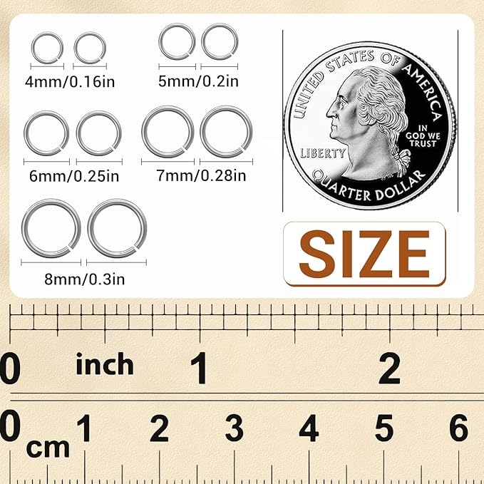 4600 Pcs Jump Rings for Jewelry Making Kit Gold & Silver, Open Rings with Opener Tools for Earrings, Keychains, Bracelet & Necklace Repair Supplies
