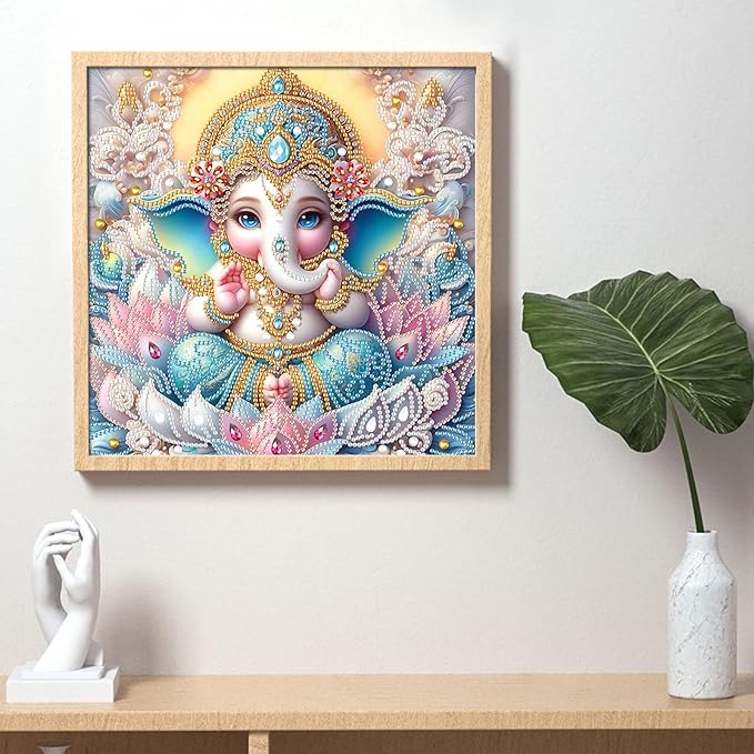 LazyFold Diamond Art Painting Kit, DIY Religion Special Shape Crystal Diamond Partial Diamond Art Painting Mosaic Making Craft, Suitable for Home Wall Decor Art Gift 12×12inch