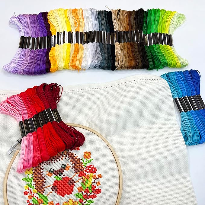 1 Pieces Cross StitchEmbroidery Floss,100% Eco-Cotton Cotton Premium Skeins, Ideal for Arts & Crafts (Brown Series 67980)