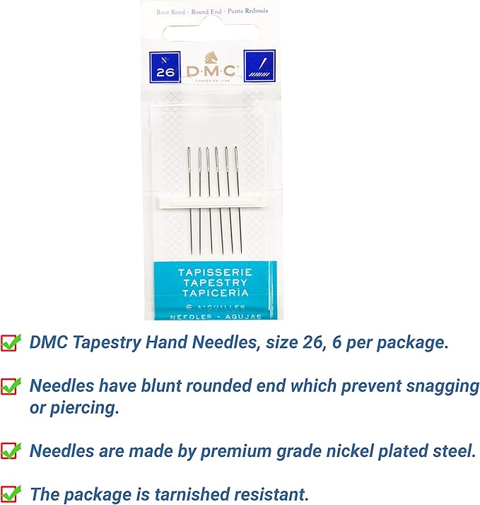 DMC Embroidery Floss Pack Popular Colors, Embroidery Thread Kit Include 36 Assorted Color Bundle with DMC Mouline Cotton White/Black and Cross Stitch Hand Needles Size 26.