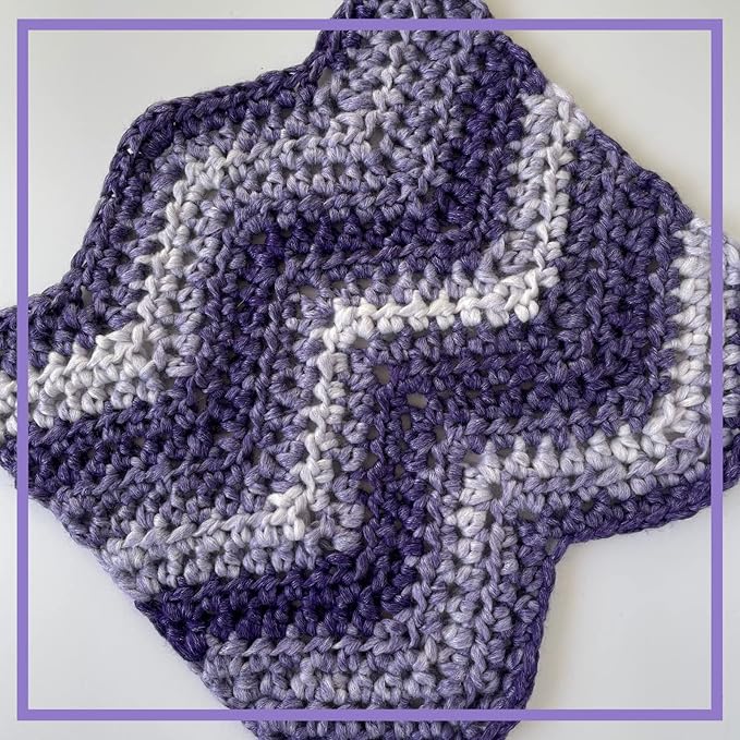 Ombré-Encore Chunky Ombre Yarn for Crocheting, 3 Balls, 507Yds/420G, Free Patterns - Multi Colored Bulky 5 Weight Yarn for Knitting - White Lavender
