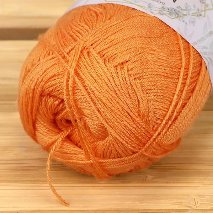 JubileeYarn Baby Soft Bamboo Cotton Yarn - 50g/Skein - Fresh Nectarine - 4 Skeins