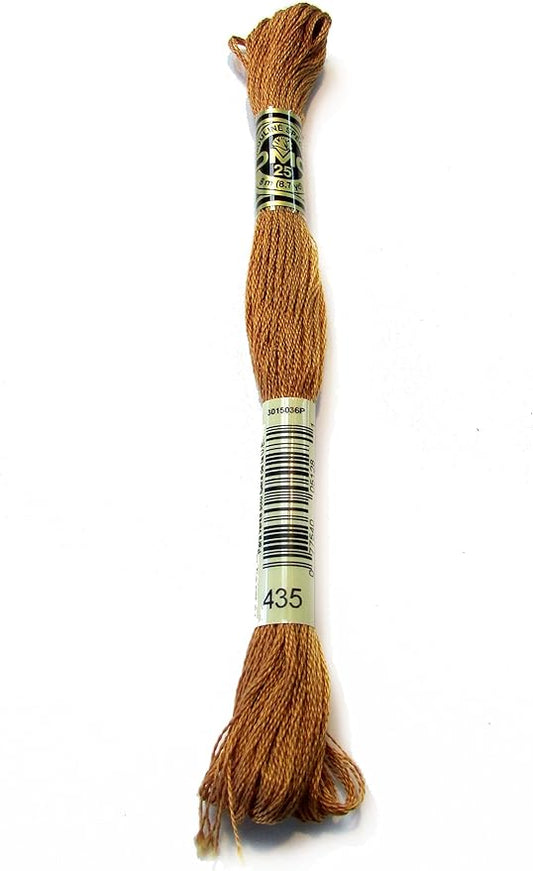 DMC 117-435 Six Stranded Cotton Embroidery Floss, Very Light Brown, 8.7-Yard