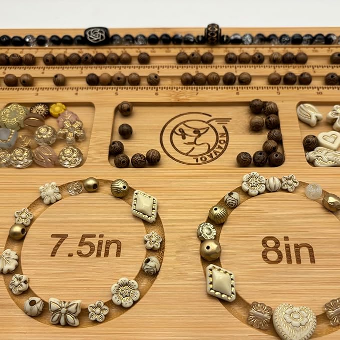 NOAVAOL Bead Boards for Jewelry Making, Combi Bamboo Beading Board for Jewelry Bracelet Making, Beading Trays Design Mats for Necklace, Bracelet, DIY Design Bamboo