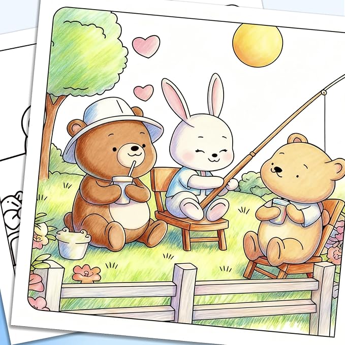 yqwuco coloring book set for adults,cute coloring book for adults relaxation with 60 colored markers, anxiety relief gifts with 160 patterns included animal spaces