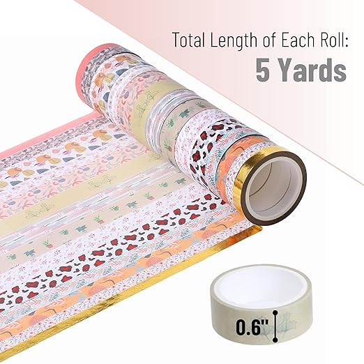 Mr. Pen- Washi Tape Set, 15 Rolls, Woodland Whisper, Decorative Tape, Washi Tapes, Scrapbook Tape, Scrapbook Washi Tape for Journaling, Craft Tape, Washy Tape, Washy-Tape, Cute Washi Tape Pack