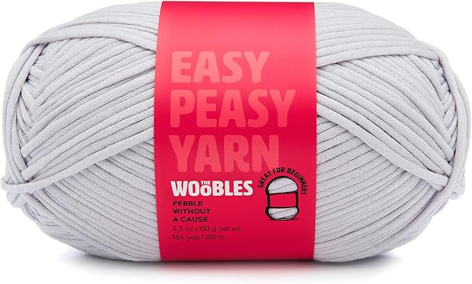 The Woobles Easy Peasy Yarn, Crochet & Knitting Yarn for Beginners with Easy-to-See Stitches - Yarn for Crocheting - Worsted Medium #4 Yarn - Cotton-Nylon Blend