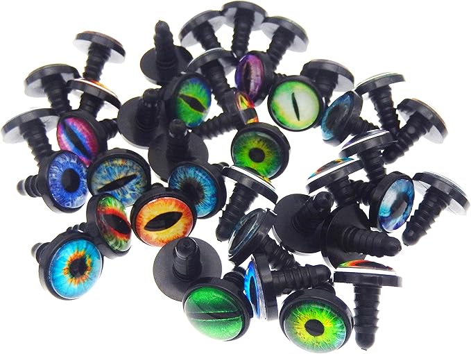 Julie Wang 40PCS 16MM Dragon Safety Eye for Animal Crafts Making Adult Artist Model Enthusiast Crochet Project DIY Supplies with Washer
