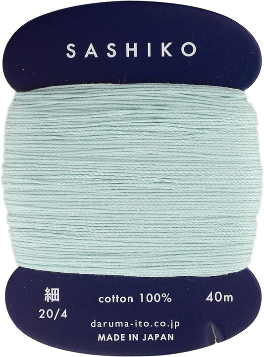 Sashiko Thread Thinner Weight 40m Col. 206 -Mint Cream- Japanese Embroidery & Quilting by Yokota