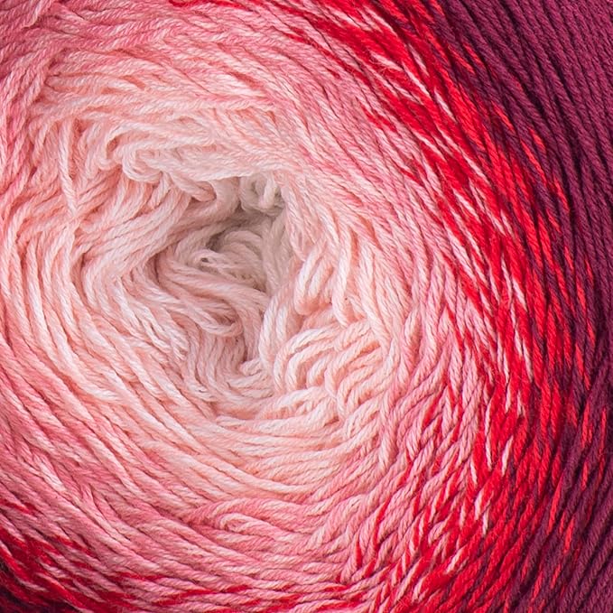 Yarn Art YarnArt Flowers Yarn 55% Cotton 45% Acrylic 250gr 1094yds Multicolor Cotton Yarn Rainbow Crochet Yarn Spring Summer - 1 Fine Sport Skein (269)