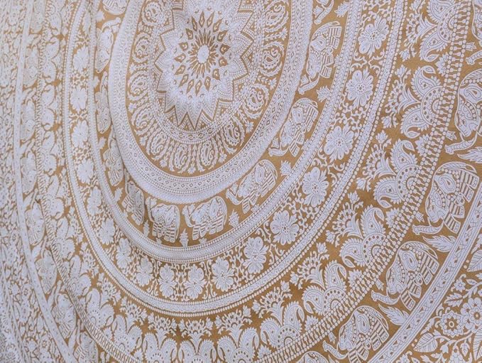 popular handicrafts wall hanging tapestry for bedroom hippie mandala bohemian tapestry floral design indian magical thinking tapestries dorm decor 30 x 40 inches (76 x 101 cms), blue