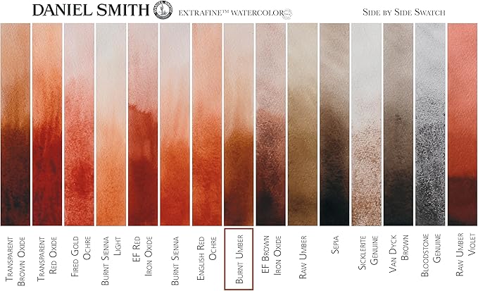 Daniel Smith 284610011 Extra Fine Watercolors Tube, 5ml, Burnt Umber