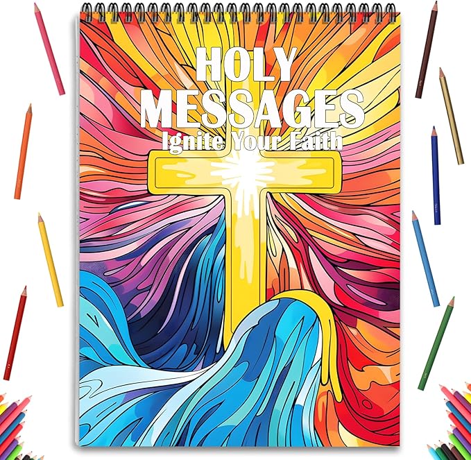 Bible Verse Coloring Book for Adults for Women with Bible Verses Page One Sided Design Spiral Bound Christian Coloring Book for Adults Relaxation 24 Colorful Coloring Pages Best Gifts for Women Men