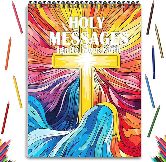 Bible Verse Coloring Book for Adults for Women with Bible Verses Page One Sided Design Spiral Bound Christian Coloring Book for Adults Relaxation 24 Colorful Coloring Pages Best Gifts for Women Men