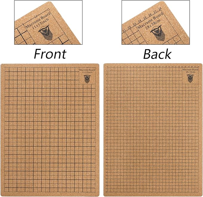 Tosnail 12 x 16 Inches Macrame Board, Macramé Tools Accessories, Beading Mats, Trays for Knotting, Braiding, Cording, Threading, Bracelet Jewelry Making