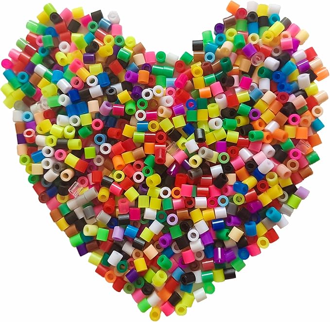 yowamho 6000 pcs mixed colors melting beads - 5mm fuse beads for crafts, bulk refill kit