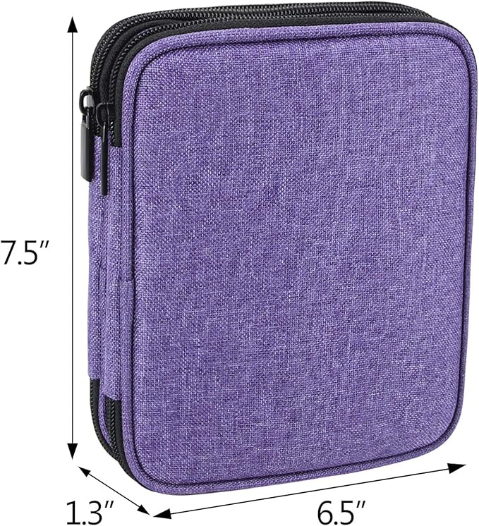 Teamoy Organizer Case for Interchangeable Circular Knitting Needles, Crochet Hooks and Knitting Accessories, Keep All in Place and Easy to Carry, Purple (No Accessories Included)