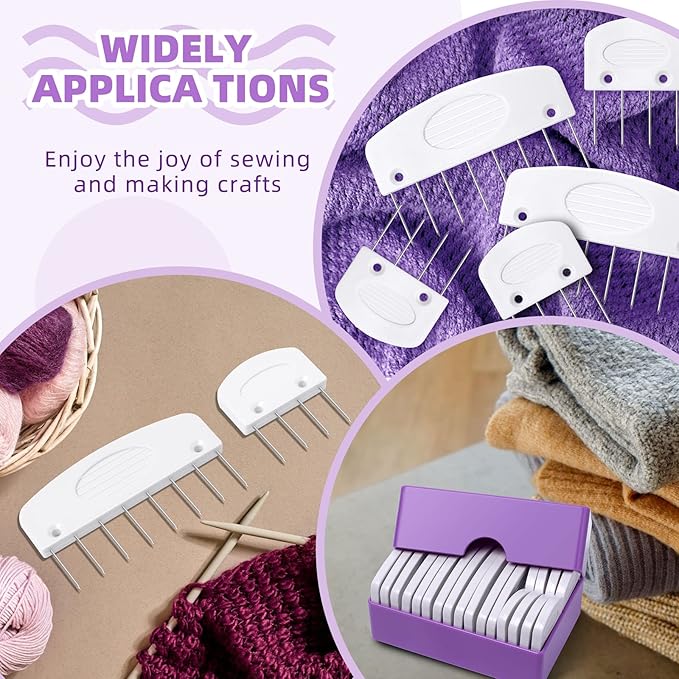 40 Pcs Knit Blockers & Pins Kit, Knit Blocking Combs for Blocking Knitting, Crochet, Sewing Lace or Needlework Projects Tool Device