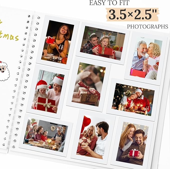Scrapbook 10x10 Inch DIY Scrapbook Album Hardcover Kraft Paper Scrap Book Photo Albums 100 Pages Perfect for 4x6 / 5x7 Photos Memory Book for Family, Wedding