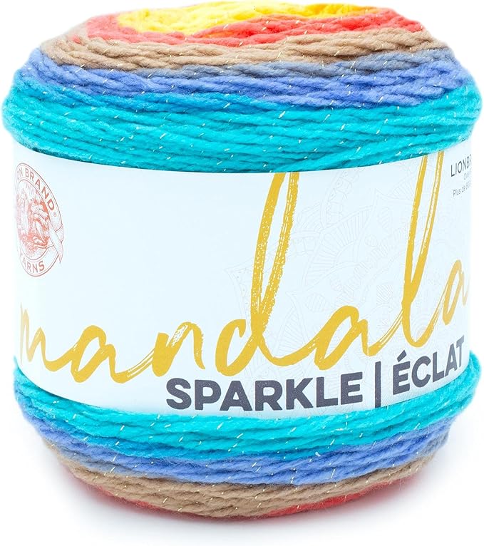 Lion Brand Yarn Mandala Sparkle Yarn, Hercules, 1 Skein