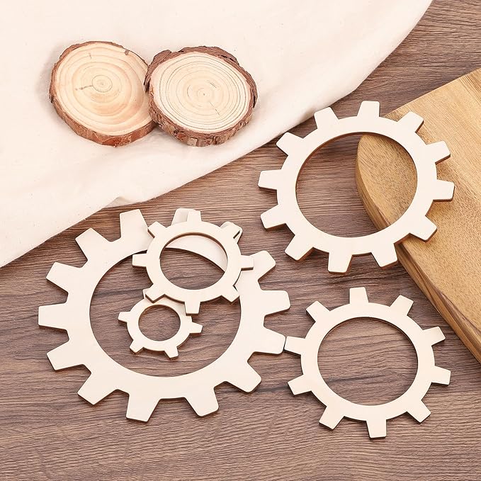 MECCANIXITY 10pcs Weaving Loom, 2" 3" 4" 5" 6" Round Gear Shape Weaving Loom Kit for DIY Crafting Hanging Decor Woven Tapestry Knitted Crafts Making