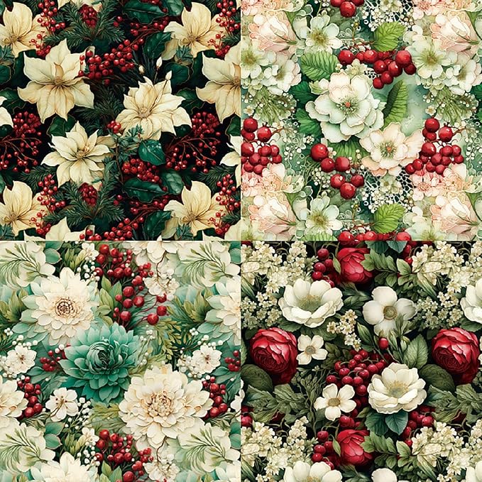 YASMEN Single-Sided Easter Scrapbook Paper Pad - 6x6 Flower Cardstock Paper Pad Pads for Card Making, Scrapbooking, Greeting Cards, Junk Journal, Planners, Art Collage - 24 sheets