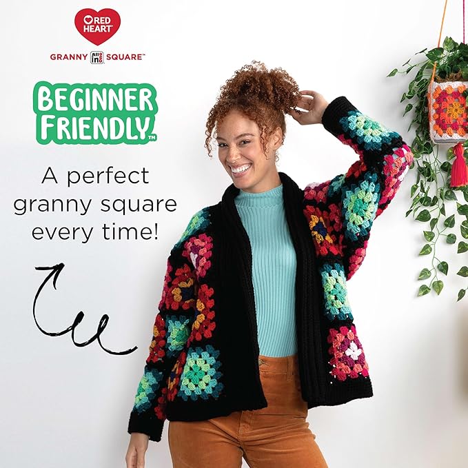Red Heart All in One Granny Square Neon Lights 3 Pack of 250g Yarn