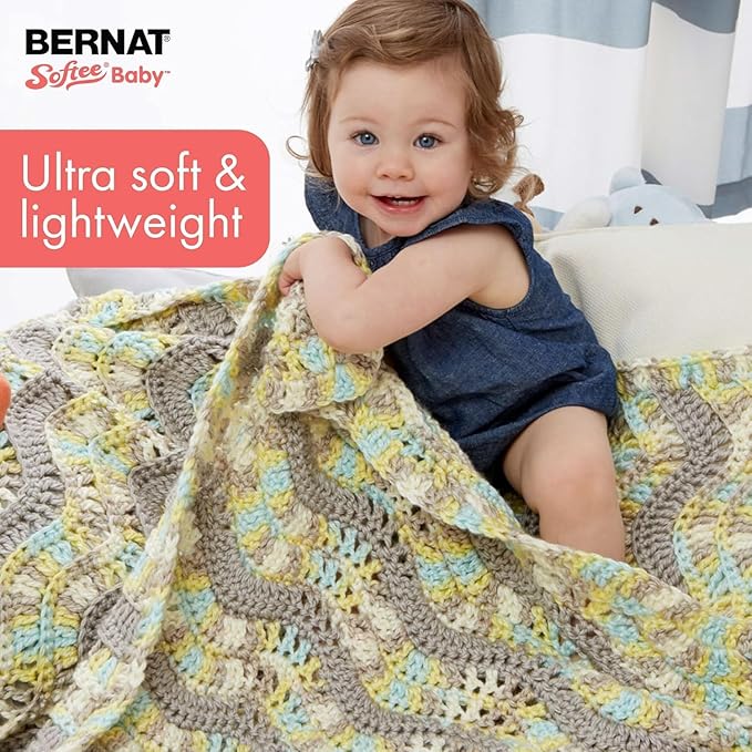 Bernat Softee Baby Yarn, 5 oz, Gauge 3 Light, Navy