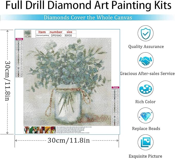 ARPADAMO Vintage Diamond Art Kits for Adults,5D Diamond Painting DIY Flower Diamond Art Diamond Painting Kits for Adult,Round Full Drill Diamond, Diamond Art Kits for Home Decor-12x12inch