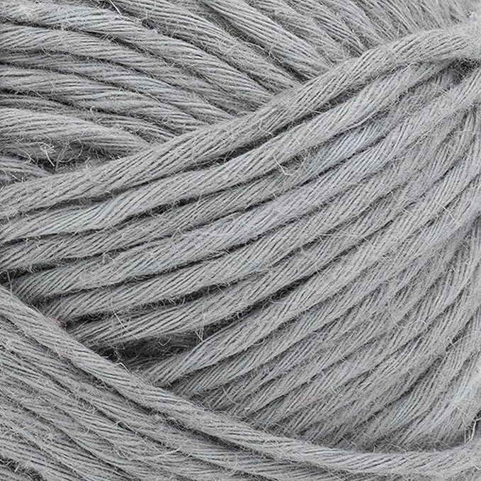 Lion Brand Yarn Cotton Hemp Soft, Durable Yarn for Crochet and Knitting, 1 Pack, Steel Grey