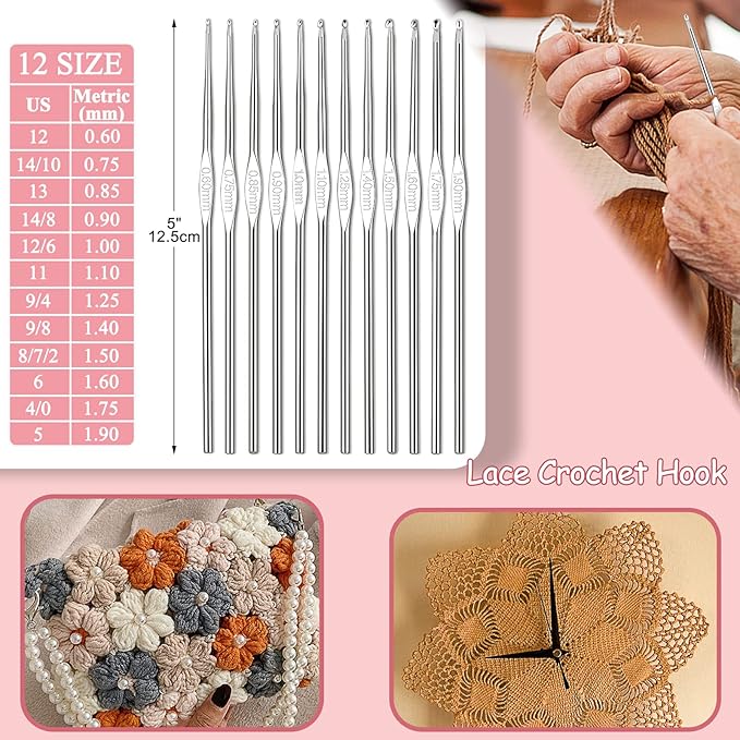 coopay 63 pcs crochet kit for beginners, upgraded crochet set with hanging case & yarn for crocheting, premium crocheting hook set with book, crochet hooks, yarn, knitting & crocheting supplies